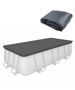 Bestway Telo per Piscina Rettangolare Steel - Grigio - 488x244 cm