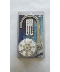 Luce LED Subacquea Cromoterapia con Gancio e Telecomando IP68