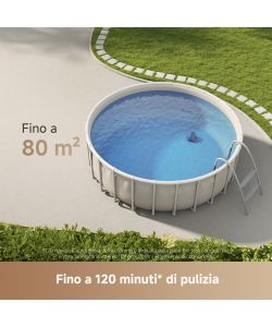 Mova Robot Pulitore per Piscina Diver R10 Nero senza Filo 5700 LPH 120 min