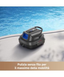 Mova Robot Pulitore per Piscina Diver R10 Nero senza Filo 5700 LPH 120 min