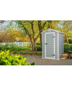 Keter Casetta da Giardino Manor - Grigio - 128x94x196 cm
