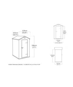 Keter Casetta da Giardino Manor - Grigio - 128x94x196 cm