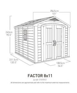 Casetta per esterno Factor 8x11 Keter