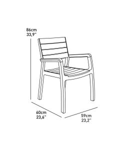 Sedia Poltroncina In Polipropilene Harmony Keter Colore Bianco Cappuccino