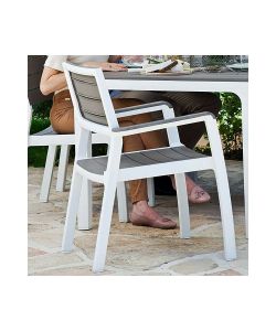 Sedia Poltroncina In Polipropilene Harmony Keter Colore Bianco Cappuccino