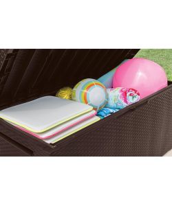 Keter Baule in Resina Marrone - Effetto Rattan - 302 l