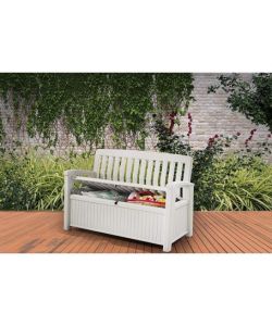 Panchina Patio Bench bianca 132,7x61,2x89H cm Keter