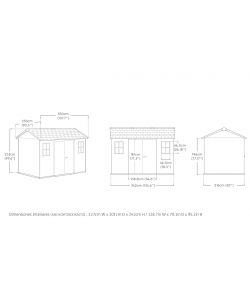 Keter Casetta da Giardino Oakland - Grigio - 350x229x254 cm