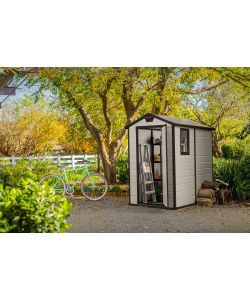 Keter Casetta da Giardino in Resina Manor - Beige - 130x192x198 cm