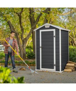 Keter Casetta da Giardino Manor 43 - Grigio Scuro - 129x103x196 cm
