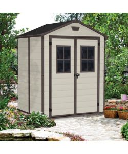 Casetta Manor Beige 185x152x226h con finestre frontali Keter