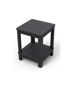 DELUXE SIDE TABLE - Tavolino 40,5x40,5x52h - Woodlook - Grafite Keter