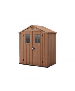 Keter Casetta da Giardino Darwin 6x4 - Effetto Legno - 190x122x221 cm