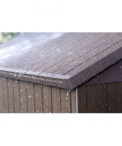Keter Casetta da Giardino Darwin 6x4 - Effetto Legno - 190x122x221 cm