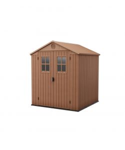 Keter Casetta da Giardino Darwin 6X6 - Effetto Legno - 190x183 cm