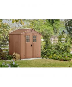 Keter Casetta da Giardino Darwin 6X6 - Effetto Legno - 190x183 cm