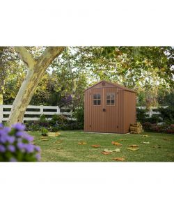 Keter Casetta da Giardino Darwin 6X6 - Effetto Legno - 190x183 cm