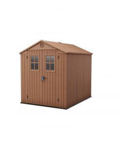 Keter Casetta da Giardino Darwin 6x8 - Effetto Legno - 190x244x221 cm