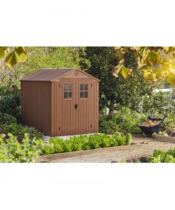 Keter Casetta da Giardino Darwin 6x8 - Effetto Legno - 190x244x221 cm