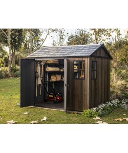 Keter Casetta da Giardino Signature Walnut 230x287 cm Resina Effetto Legno