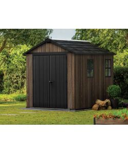 Keter Casetta da Giardino Signature Walnut 230x287 cm Resina Effetto Legno