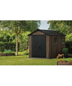 Keter Casetta da Giardino Signature Walnut 230x287 cm Resina Effetto Legno