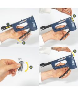Rapid Fissatrice Manuale 4 in 1 MS41 Blu - Graffe Punti e Chiodi