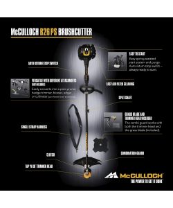 McCulloch Decespugliatore B26PS - 0,75 kW - 26 cc