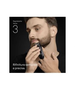 Braun Regolabarba Series 3 - Rasoio Elettrico Nero - 40 Lunghezze