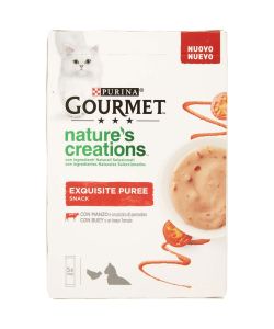 Purina Gourmet Nature's Creations Puree Manzo e Pomodoro Snack 50 g