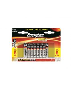 Batterie stilo AA + ministilo AAA Energizer 12 pezzi