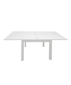 Tavolo Expand Estensibile 90/180 x 90 x 75 cm Struttura Massello e top in Legno MDF Bianco
