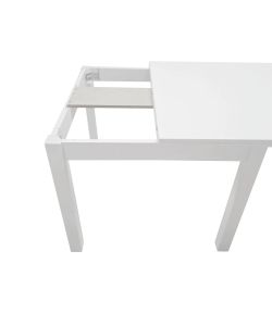 Tavolo Expand Estensibile 90/180 x 90 x 75 cm Struttura Massello e top in Legno MDF Bianco