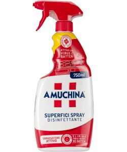 AMUCHINA Spray Disinfettante Superfici 750 ml Rosso e Bianco Virucida