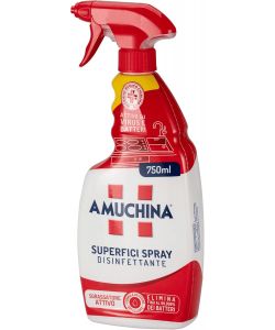 AMUCHINA Spray Disinfettante Superfici 750 ml Rosso e Bianco Virucida