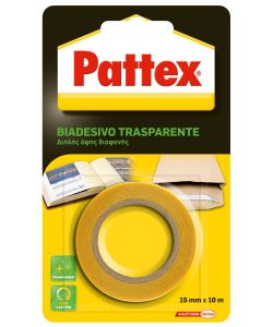 Pattex Biadesivo Trasparente 15 mm x 10 m