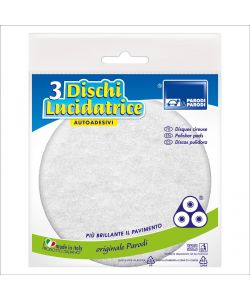 Parodi Disco Fibra Antigraffio 3 Pz per Lucidatrice Pavimenti Bianco 13x2 cm