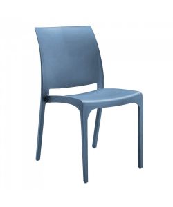 Cosma Volga Sedia impilabile Blu in Polipropilene 46x54x80 cm senza braccioli