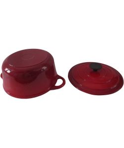 Ilsa Casseruola Tonda Ghisa Smaltata Rossa 26 cm con Coperchio