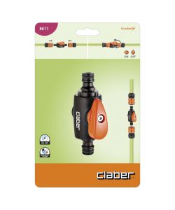 Congiunzione con 2 innesti M/M e rubinetto Claber