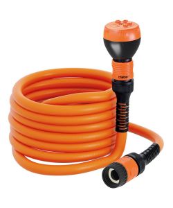 Claber Tubo estensibile Twiddy arancione 15 m - con lancia a 5 getti
