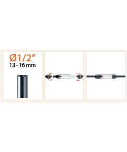 Claber Filtro in linea per tubo 13-16 mm Nero 140 mm per irrigazione