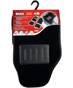 Lampa Tappetini Universali in Velluto Antiscivolo Set 4 Neri 64.9x41.79 cm
