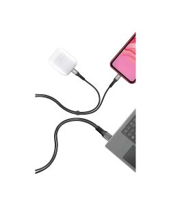 Lampa Cavo USB a Apple 8 Pin Doppio Connettore 100 cm Nero Ricarica Dati