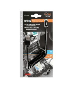 Lampa Cavo USB a Spirale Micro USB 100 cm Nero - Accessorio Pratico