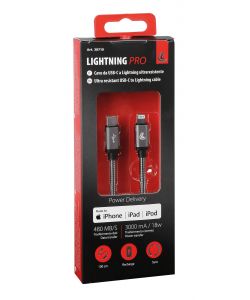 Lampa Cavo USB Type-C a Lightning Ultra Resistente 100 cm Grigio/Nero
