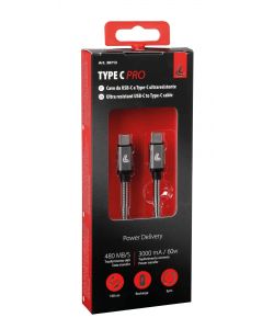 Lampa Cavo USB Type-C a Type-C 100 cm nero/grigio ricarica dati