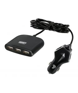 Family Usb, Caricabatteria 5 Porte Usb Con Prolunga - Fast Charge - 11600 Ma - 12/24V