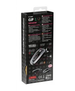 Lampa Auricolare Bluetooth Retrattile Nero Clip 4.1 Cuffia Intra-aurale