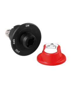 Lampa Interruttore Stacca Batteria 100A 12V 3 Posizioni Rosso